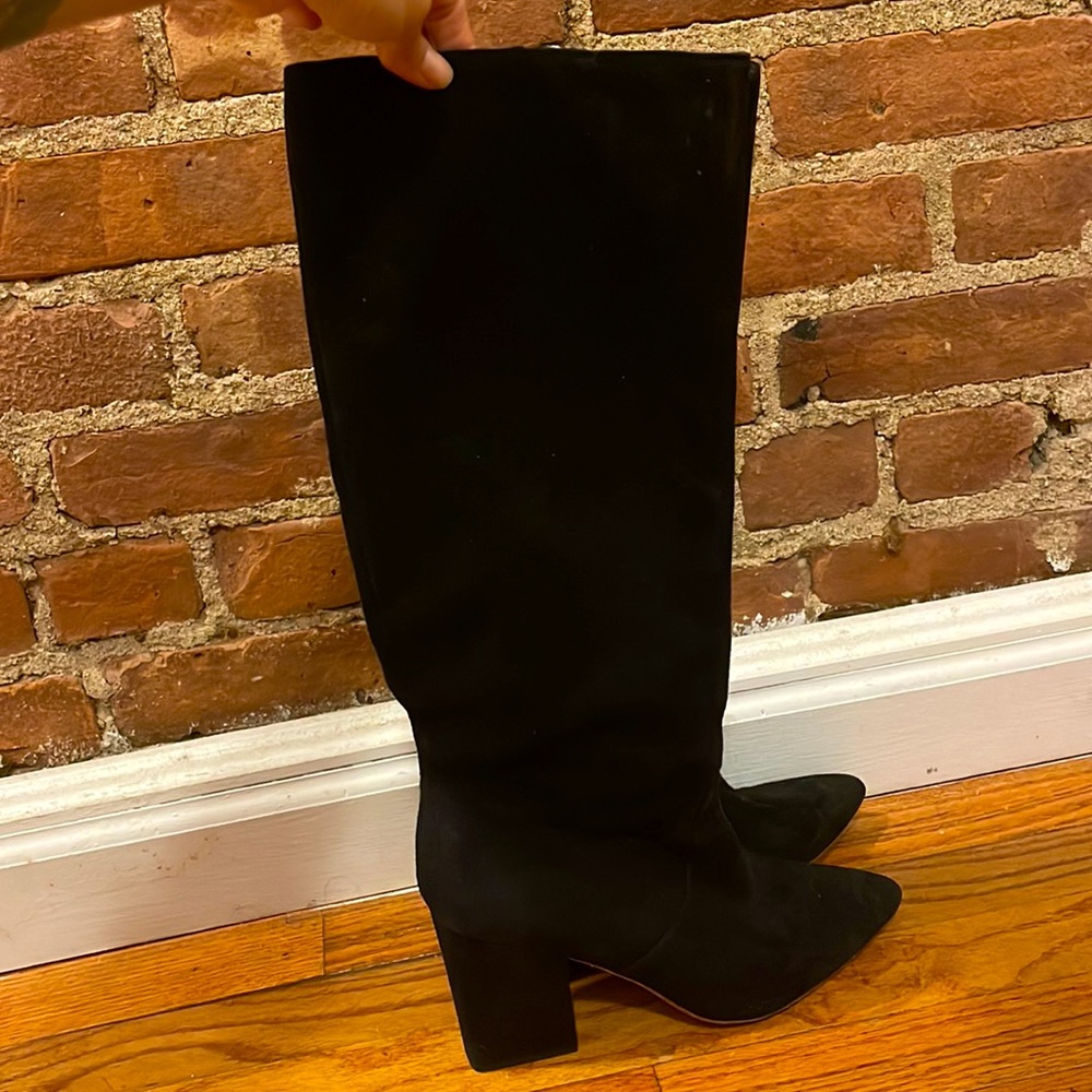 Black suede boots (tall)